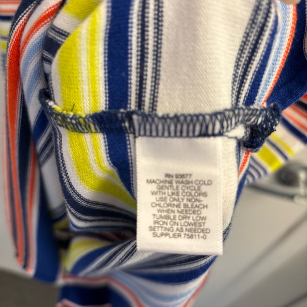 Liz Claiborne Women’s Weekend Striped‎ Dress Small 90's Preppy Coastal Vintage - Picture 8 of 8